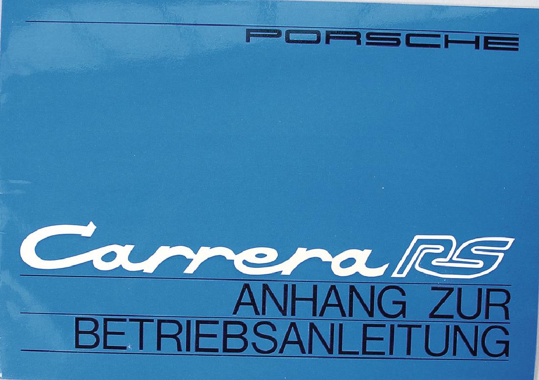 PORSCHE (12/72) issue 73, appendix for the operating (1 of 1)