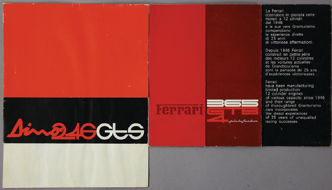 FERRARI mixed lot with 2 sales brochures, number 1 (1 of 1)