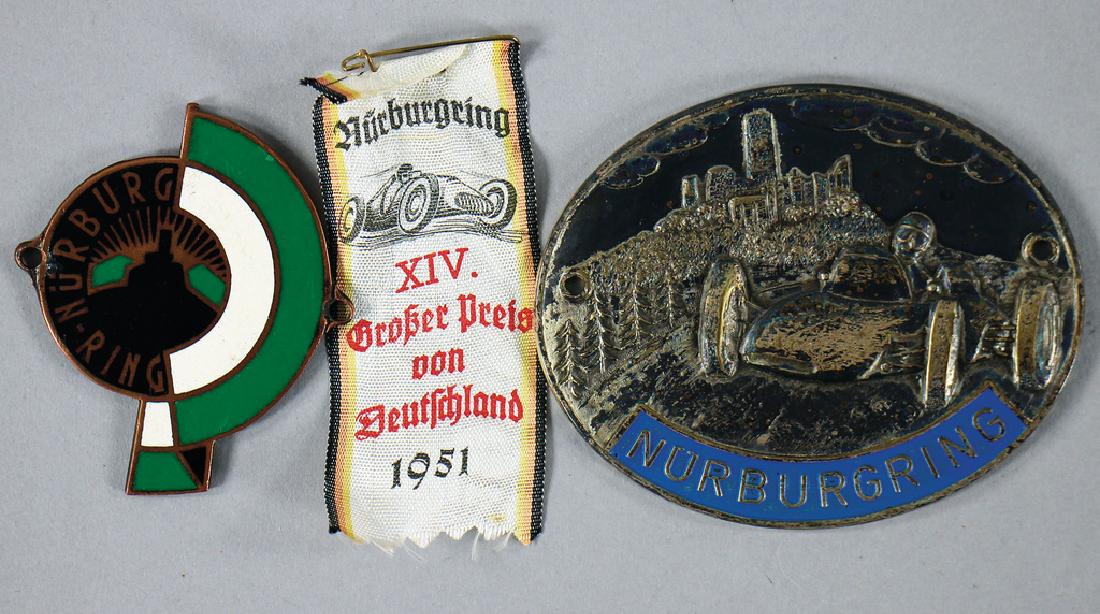mixed lot with 3 pieces, No. 1: badge Nürburgring, (1 of 1)