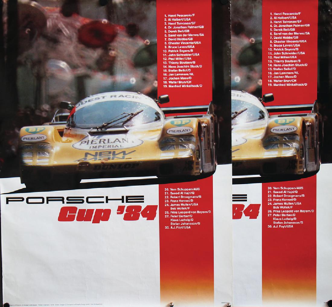 PORSCHE 2 racing posters Porsche Cup 1984, design by (1 of 1)