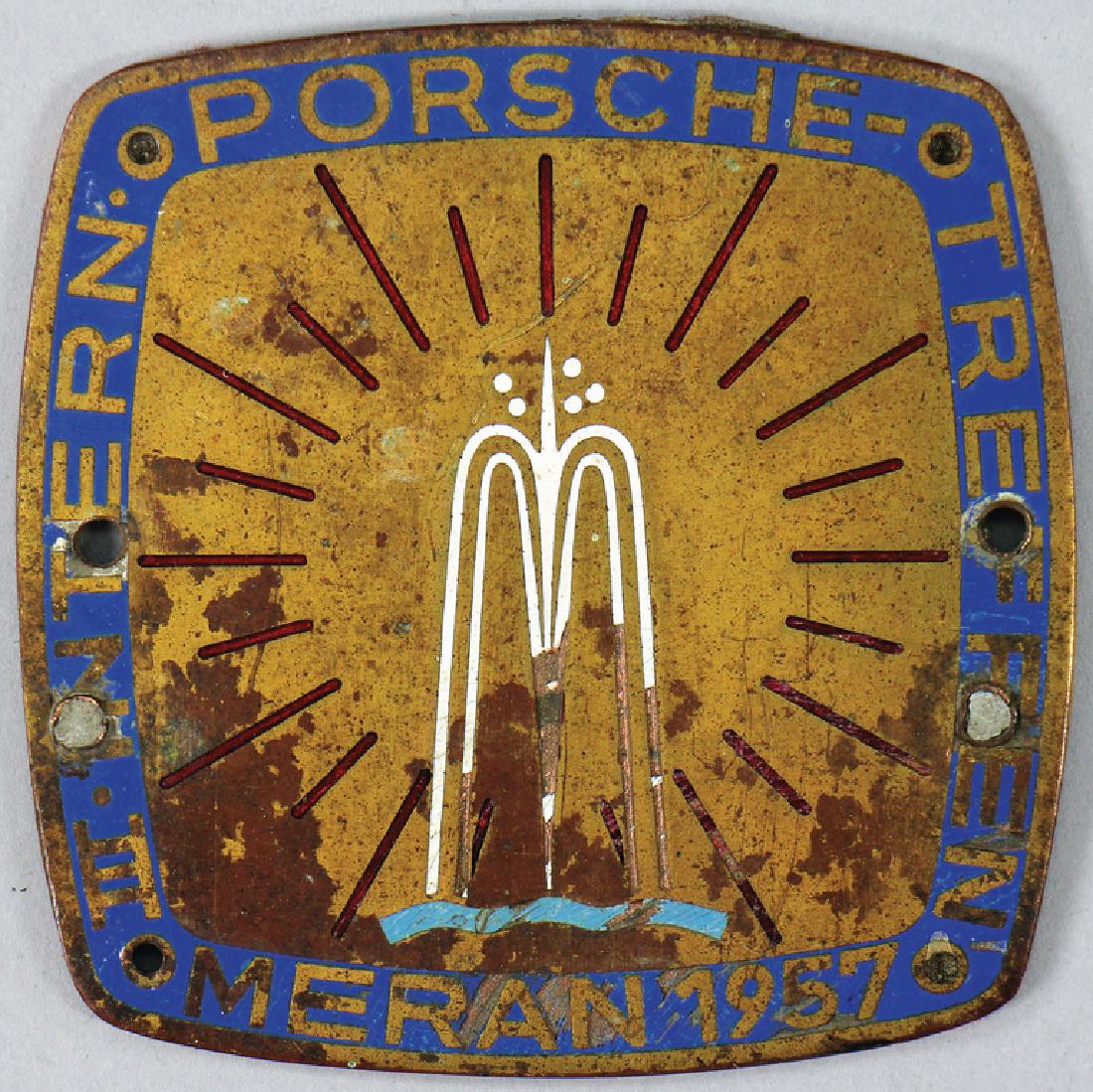 PORSCHE badge international Porsche meeting Meran 1957 (1 of 1)