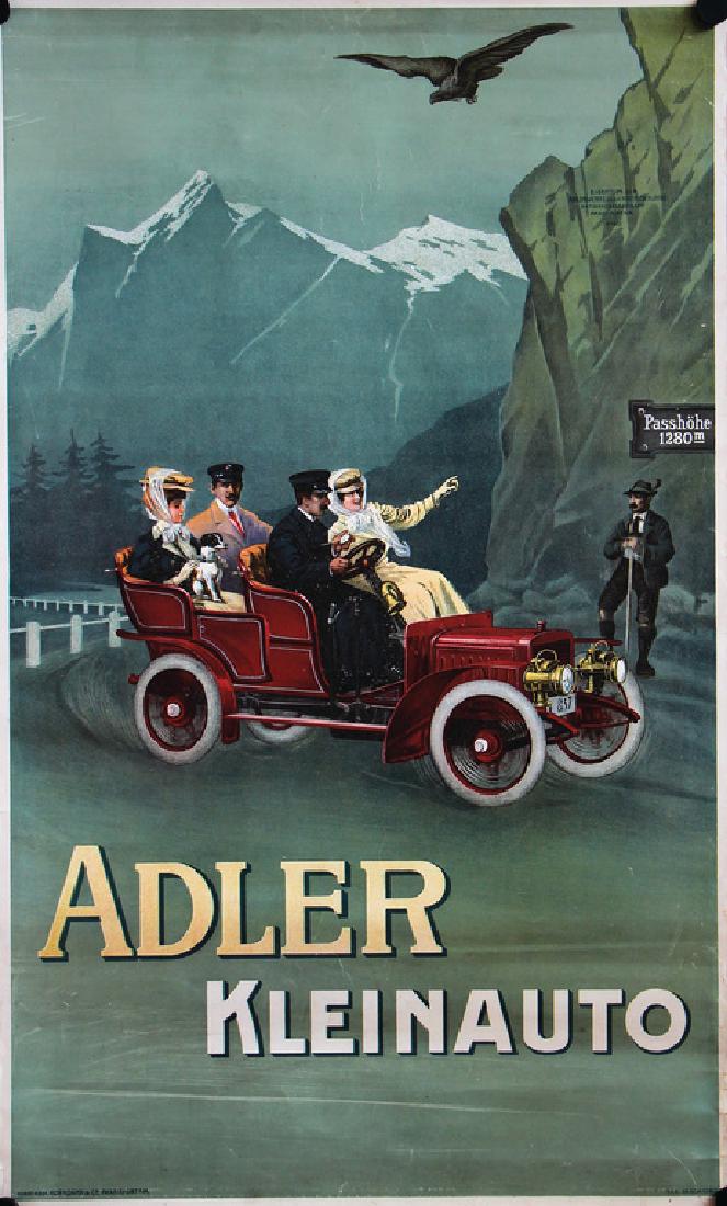 ADLER advertisement poster c. 1907, Adler small car (1 of 1)