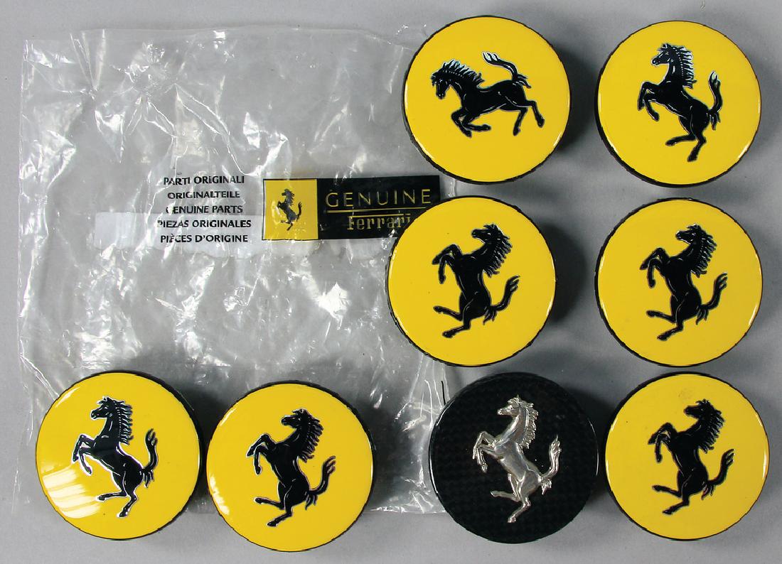 FERRARI mixed lot with 8 pieces, hub caps, 7x in yellow (1 of 1)