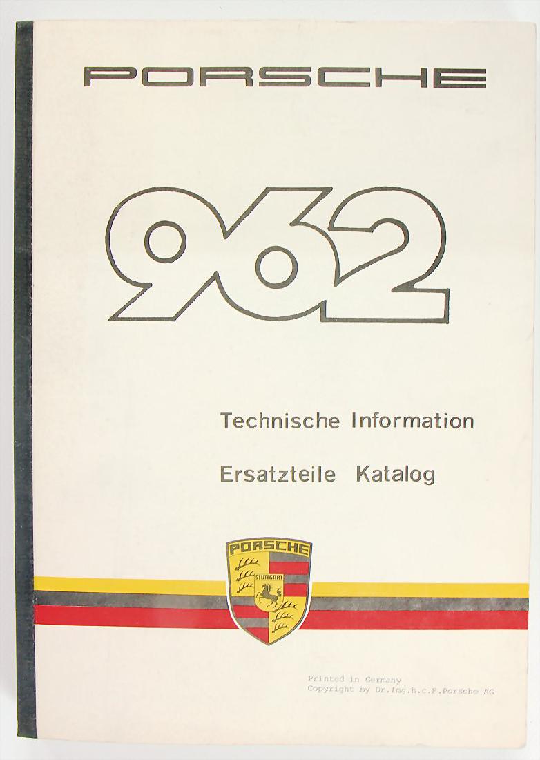 PORSCHE technical information type 962, replacement (1 of 1)