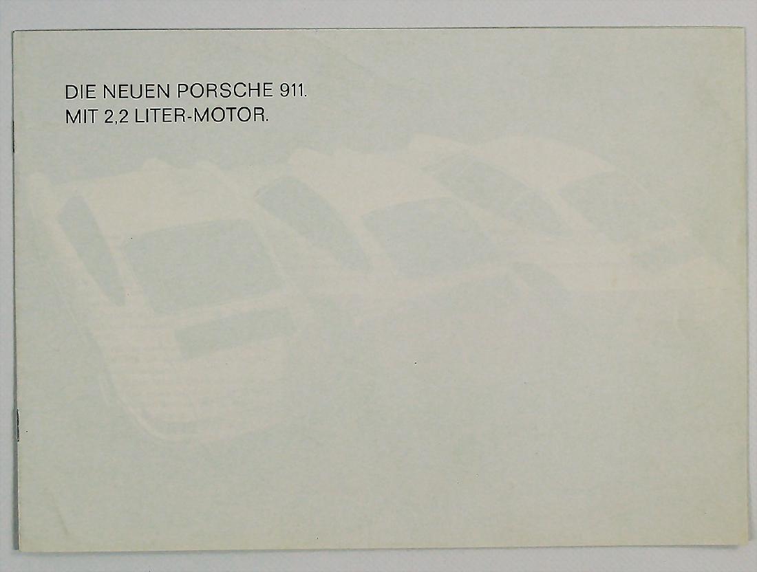 PORSCHE sales brochure Porsche 911 2.2 litre "Die neuen (1 of 1)