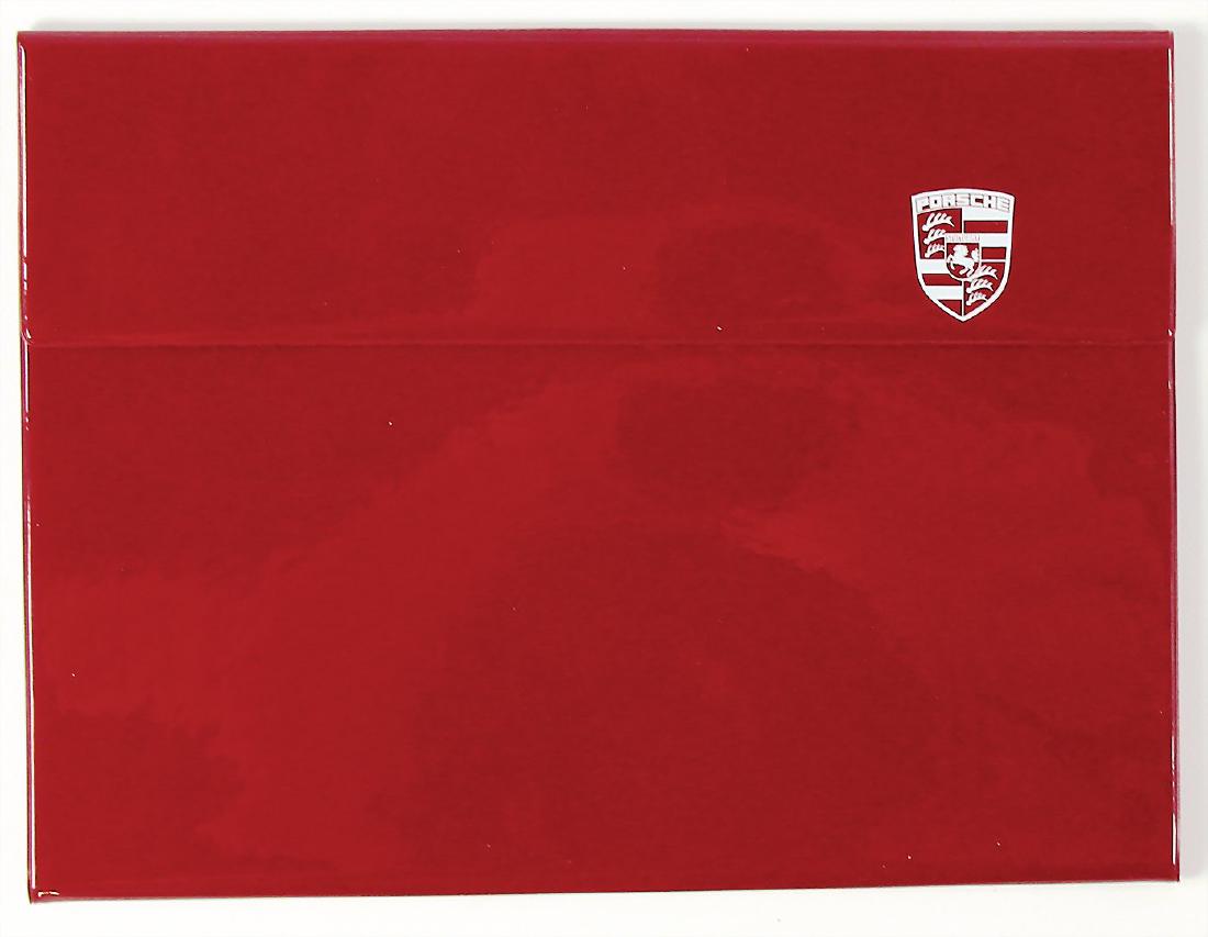 PORSCHE document folder, color: red, "Porsche fahren in (1 of 1)