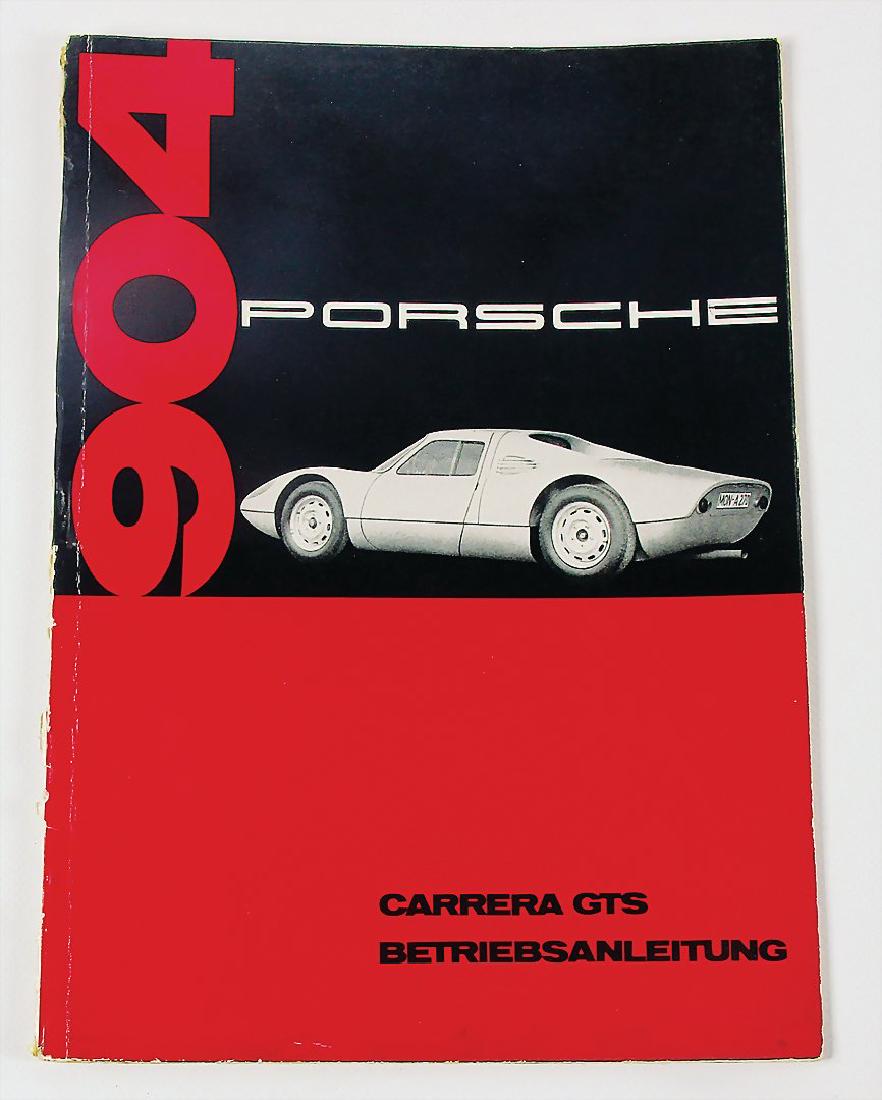 PORSCHE operating instruction for Porsche 904 Carrera (1 of 1)