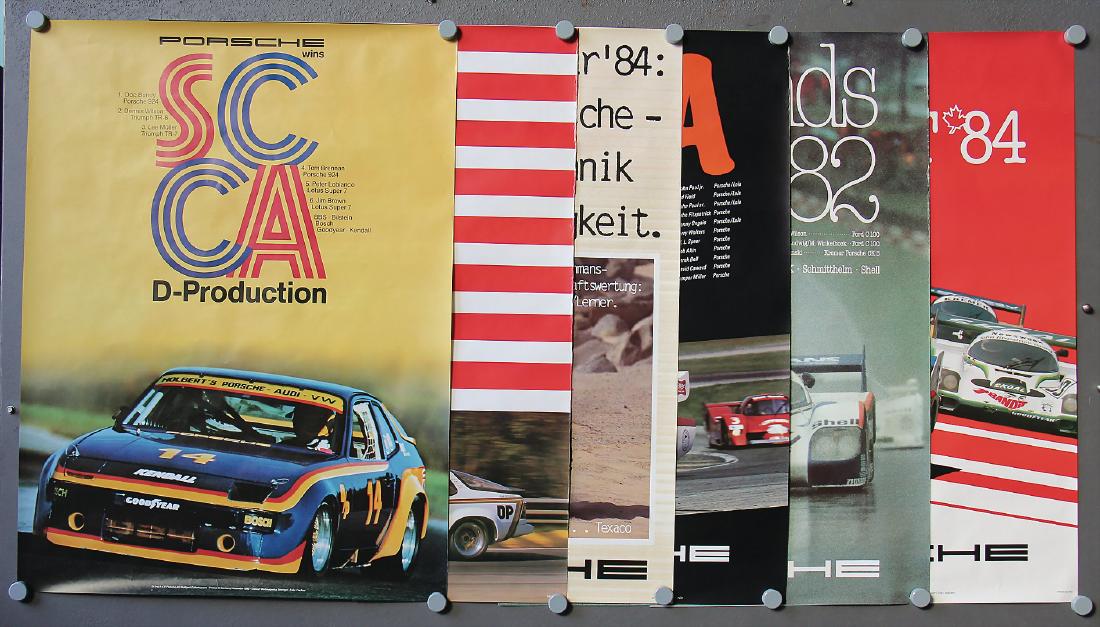 PORSCHE mixed lot of 6 racing posters, among it (1 of 1)