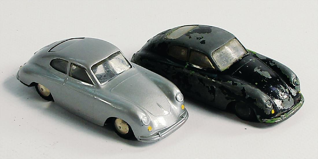 TEKNO 2 model cars Porsche 356 in the colors black and (1 of 1)