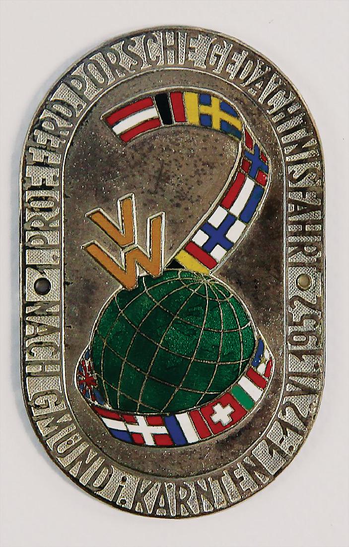 PORSCHE badge "1. Prof. Ferdinand Porsche (1 of 1)