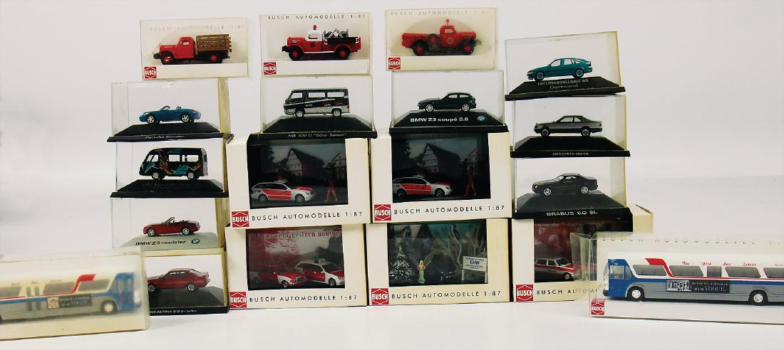 BUSCH/HERPA mixed lot of 18 model cars of the (1 of 1)