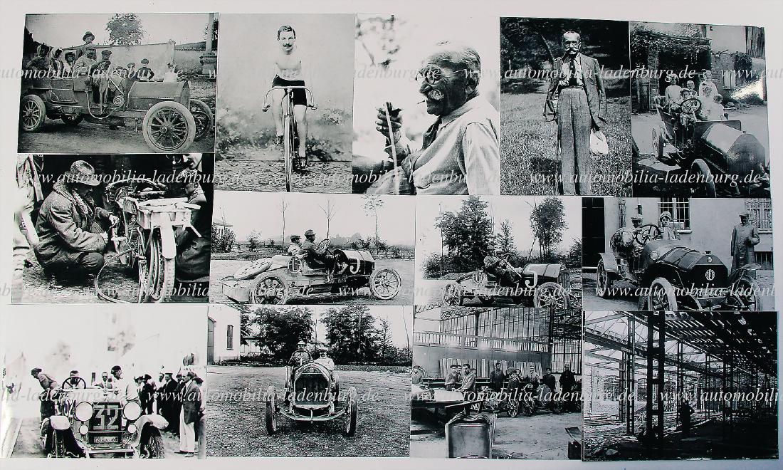ALFA ROMEO mixed lot of 15 Alfa Romeo little known: ALFA ROMEO mixed lot of 15 Alfa Romeo little known original photos of Giuseppe Merosi 1909, first technical manager of Alfa Romeo and designing engineer of the first Alfa Romeo vehicles, Merosi was am