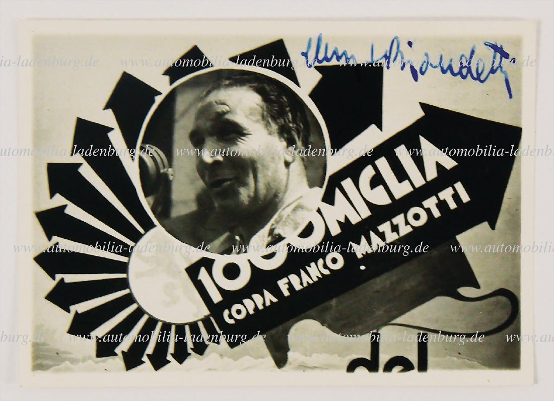 Ferrari/Clemente Biondetti autographed winner card (1 of 1)