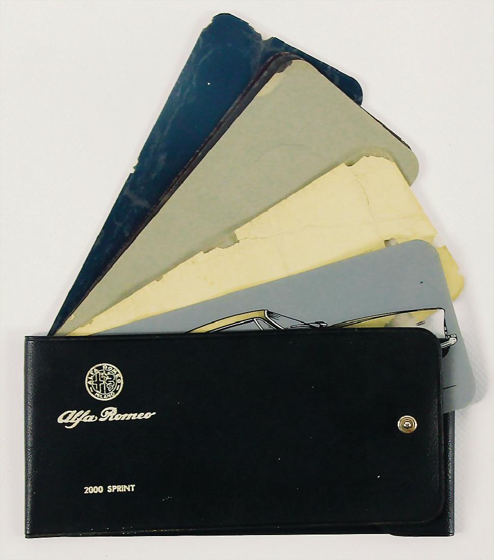 ALFA-ROMEO color chart Alfa-Romeo 2000 Sprint. 5 cards (1 of 1)