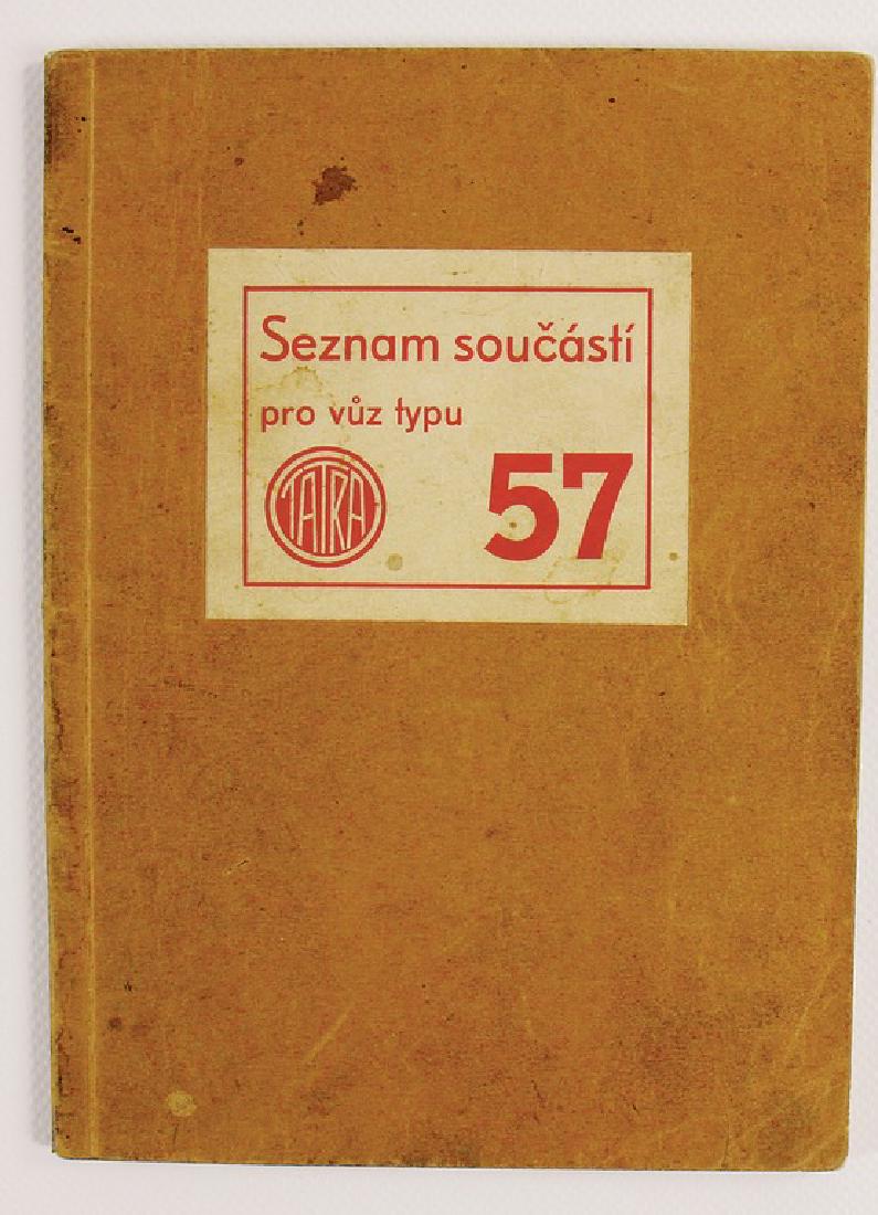 TATRA Tatra type 57 list of replacement parts from: TATRA Tatra type 57 list of replacement parts from 1936, in Czech in good condition German Description TATRA Tatra Typ 57 Ersatzteilliste von 1936. Tschechischsprachig in gutem Zustand.