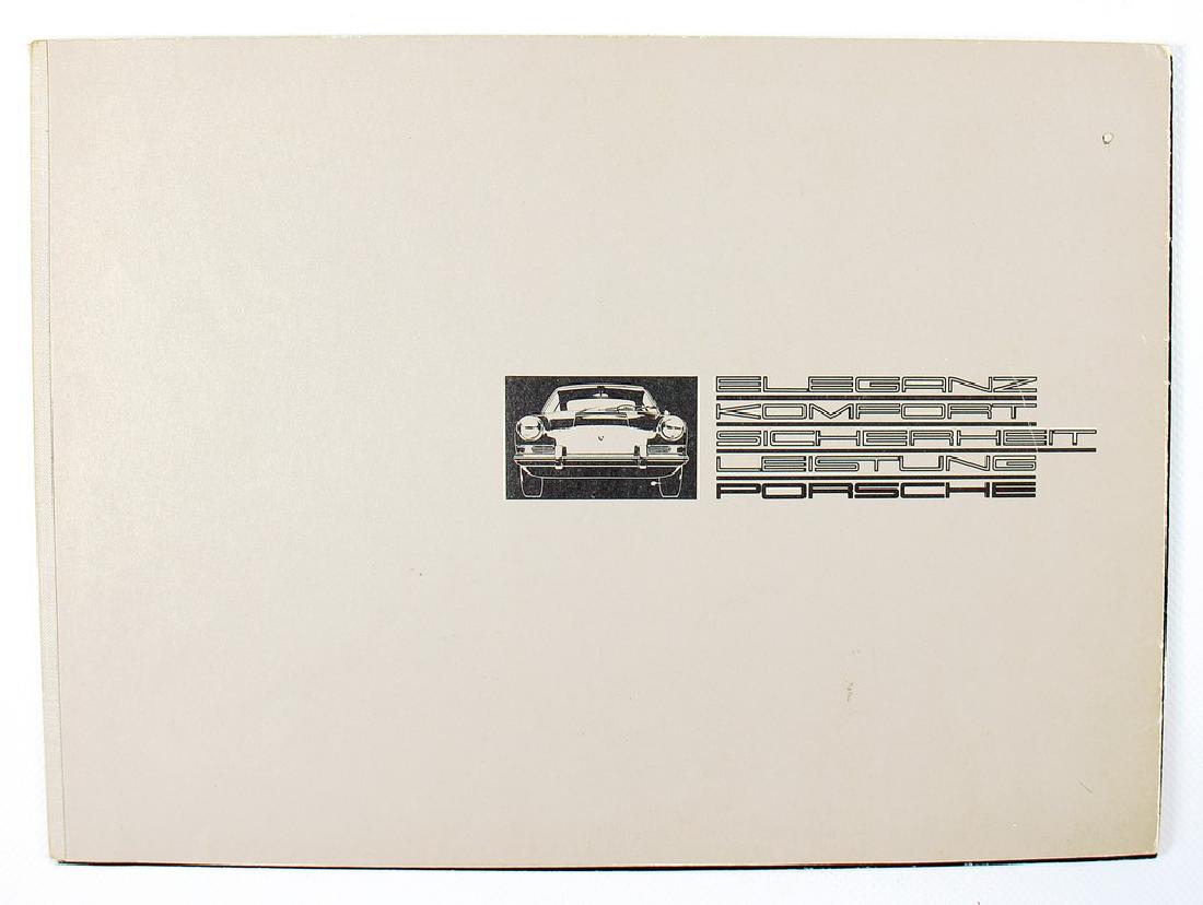PORSCHE 1968 sales catalog "Eleganz / Komfort /: PORSCHE 1968 sales catalog "Eleganz / Komfort / Sicherheit / Leistung", imprint on the reverse of the Porsche general agency Petermax Müller in Hanover, in German, 24 pages, middle is loose and rever