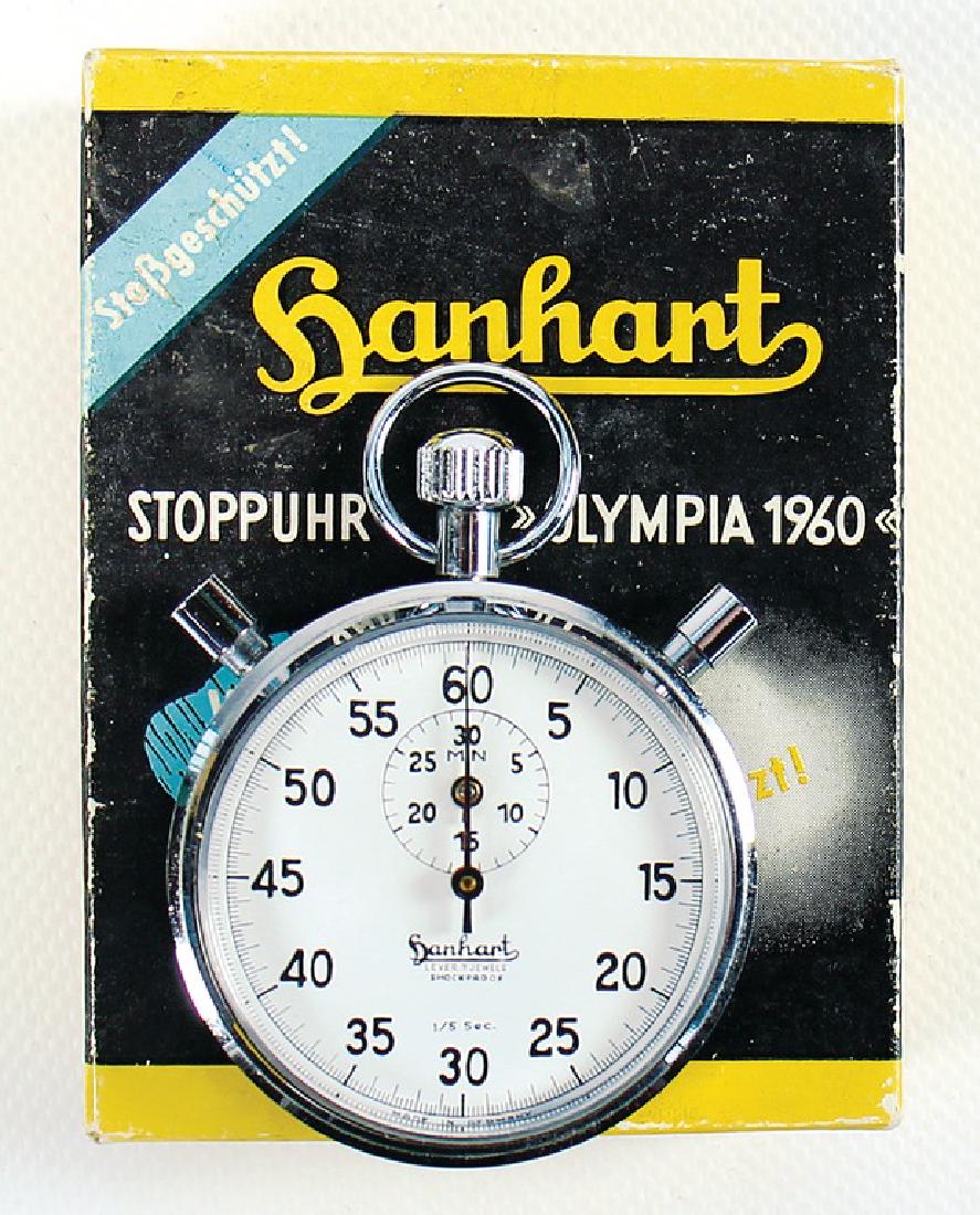 HANHART stopwatch Olympia 1960, working in the original May 04, 2019