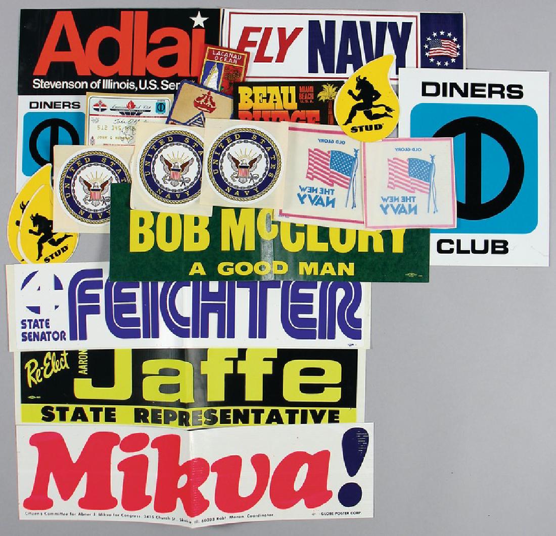 mixed lot with 20 pieces, sticker/patches, among it: mixed lot with 20 pieces, sticker/patches, among it e.g. Navy Stud, Adlay, Renault, Diners Club, etc., good condition German Description Konv. 20tlg., Aufkleber/Aufnäher, darunter z. B. Navy Stud, Ad