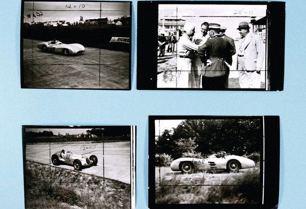 MERCEDES BENZ, mixed lot 4-parts, No. 1 Nürburgri: English Description: MERCEDES BENZ, mixed lot 4-parts, No. 1 Nürburgring 1938, Caracciola, Brauchitsch, Hühnlein, Sailer and Neubauer, in the pit-lane, No. 2 Manfred von Brauchitsch, 1936, Nürburg