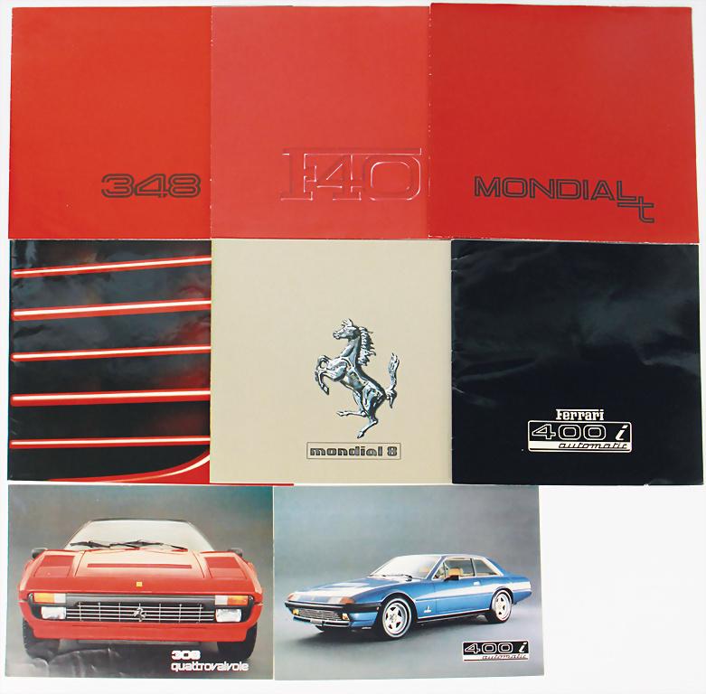 FERRARI mixed lot with 8 pieces: fold-out brochure (1 of 1)