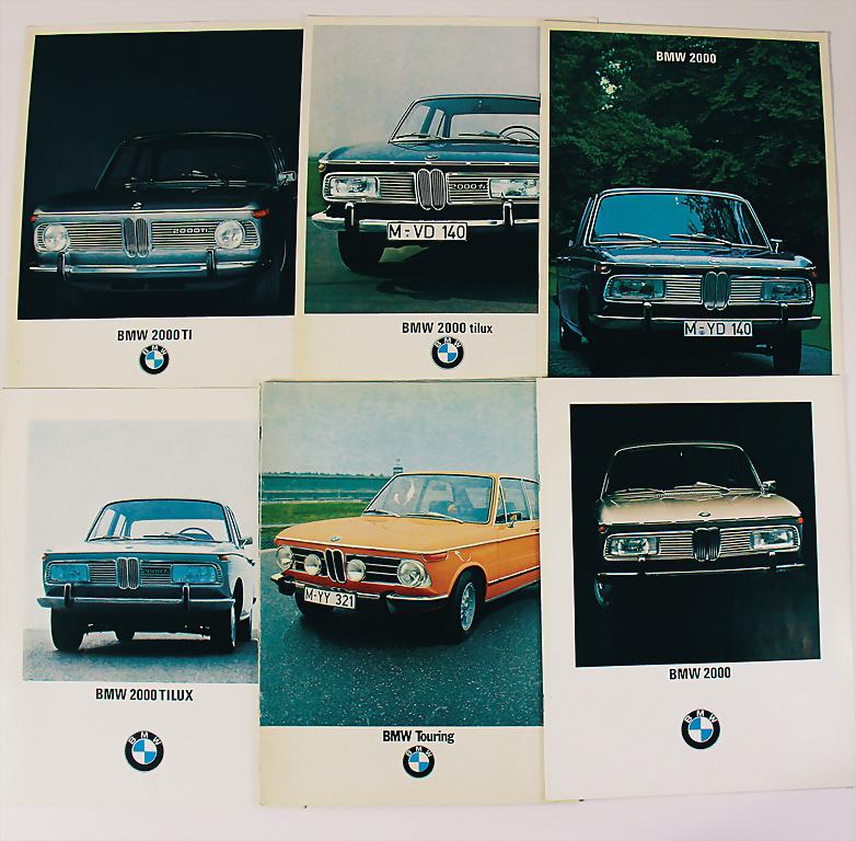 BMW mixed lot with 6 pieces, 1968, sales brochure BMW (1 of 1)