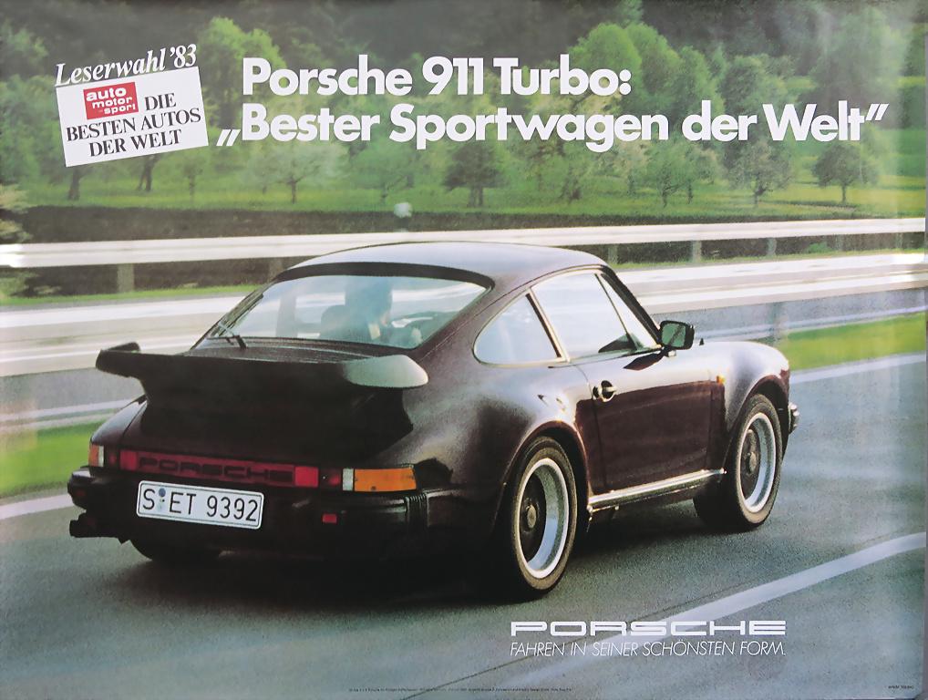 PORSCHE 1983, original advertisement poster "Porsche (1 of 1)