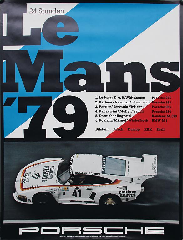 PORSCHE 1979, original racing poster "Le Mans 79", (1 of 1)