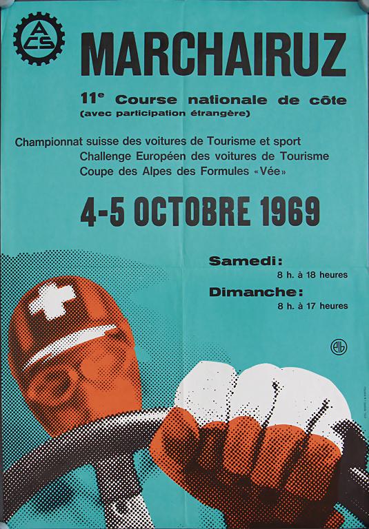 poster "Marchairuz 1969 Course Nationale de Coté: poster "Marchairuz 1969 Course Nationale de Coté Schweiz", 64x54, with traces of folding, otherwise good condition German Description Veranstaltungsplakat Marchairuz 1969 "Course nationale de côte" 