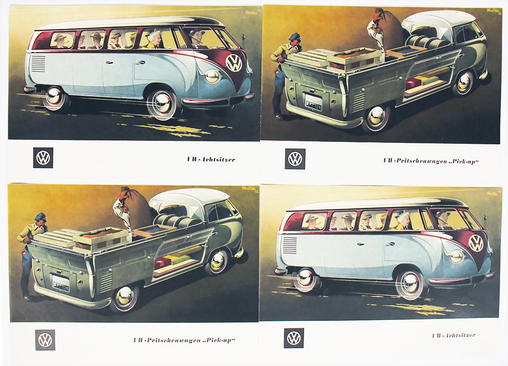 VOLKSWAGEN mixed lot of 4 folders from a sales folder (1 of 1)