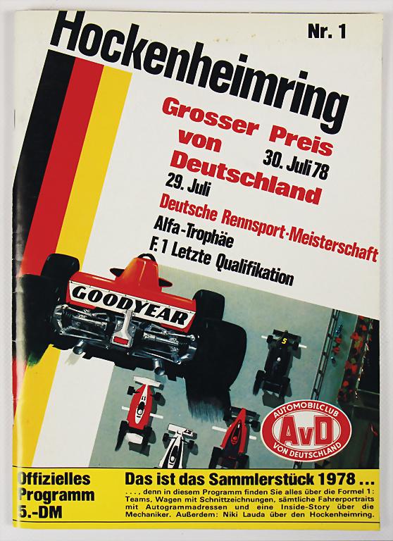 GP GERMANY race programme from the Formula 1-GP Germany (1 of 1)