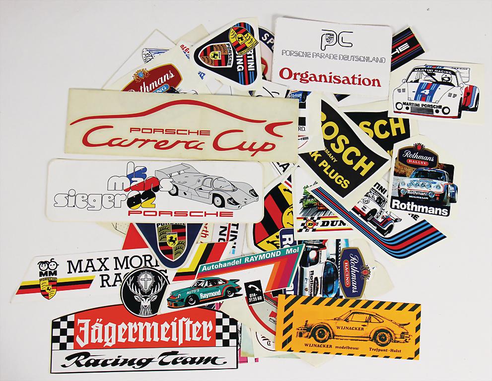 mixed lot with 52 pieces: stickers from the racing, (1 of 1)