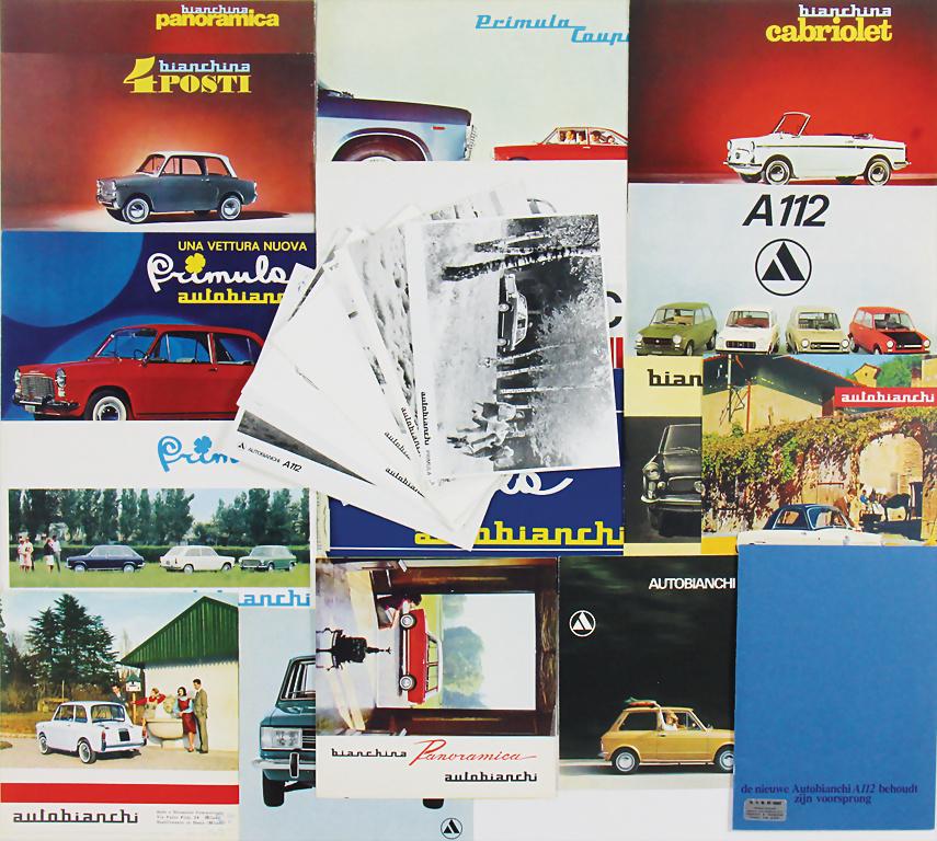 AUTOBIANCHI mixed lot with 34 pieces, sales brochures (1 of 1)