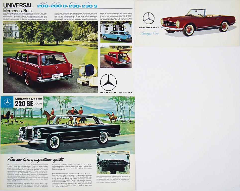 MERCEDES BENZ mixed lot with 3 pieces, 1965 model (1 of 1)