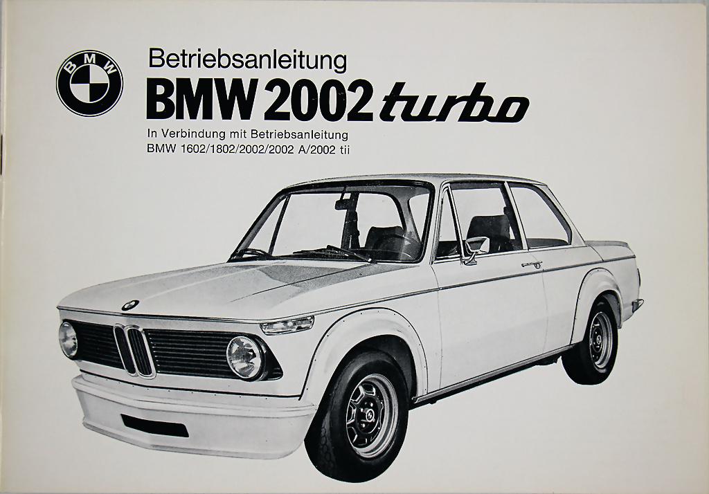 BMW operating instruction BMW 2002 Turbo, 1974, 2nd (1 of 1)