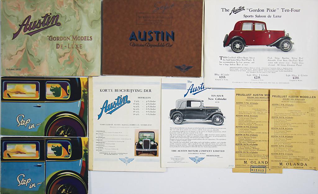 AUSTIN mixed lot with 9 pieces among it 1932, sales (1 of 1)