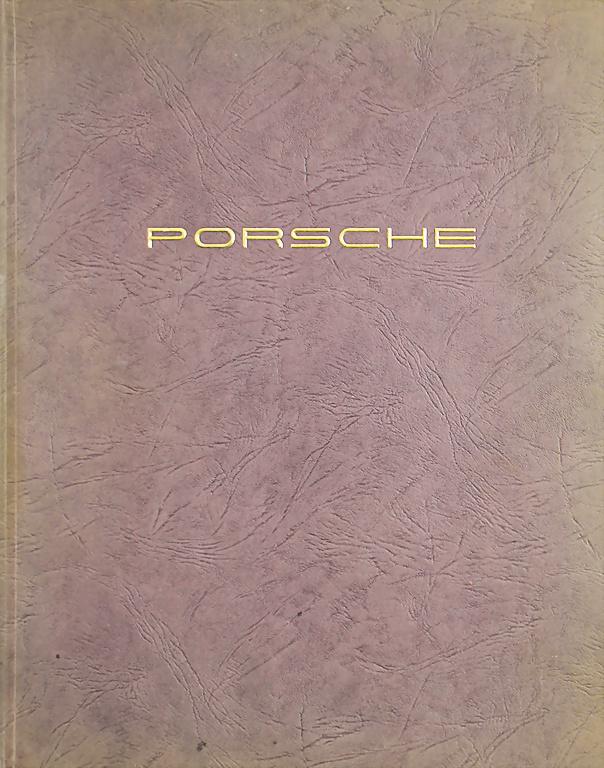 PORSCHE '50s sales folder, with golden relief printing (1 of 2)