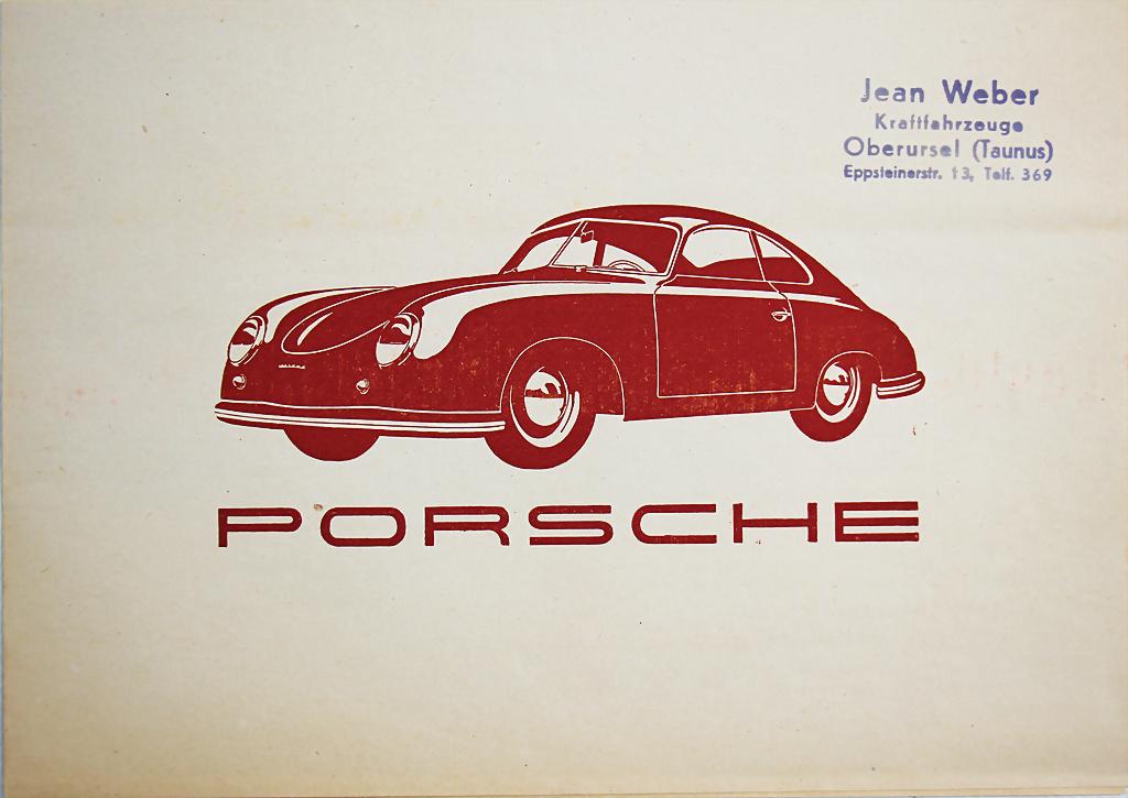 PORSCHE Germany 1951, fold-out brochure Porsche type (1 of 1)