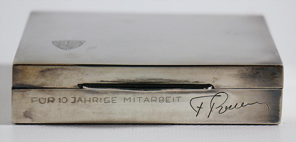 PORSCHE / WILLI ENZ cigarette case (silver hallmarked (1 of 2)