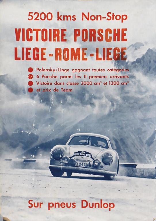 PORSCHE 1952, original racing poster (1 of 1)