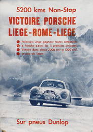 PORSCHE 1952, original racing poster