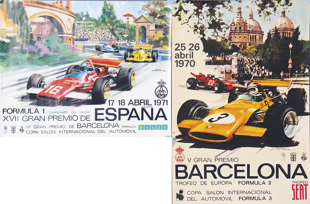 GRAN PREMIO ESPANA mixed lot of 2 event posters, among (1 of 1)