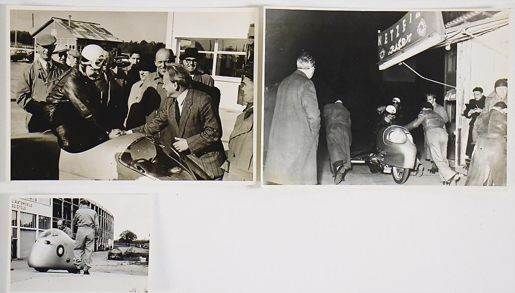 BMW mixed lot of 3 original B/W photos, BMW record (1 of 1)