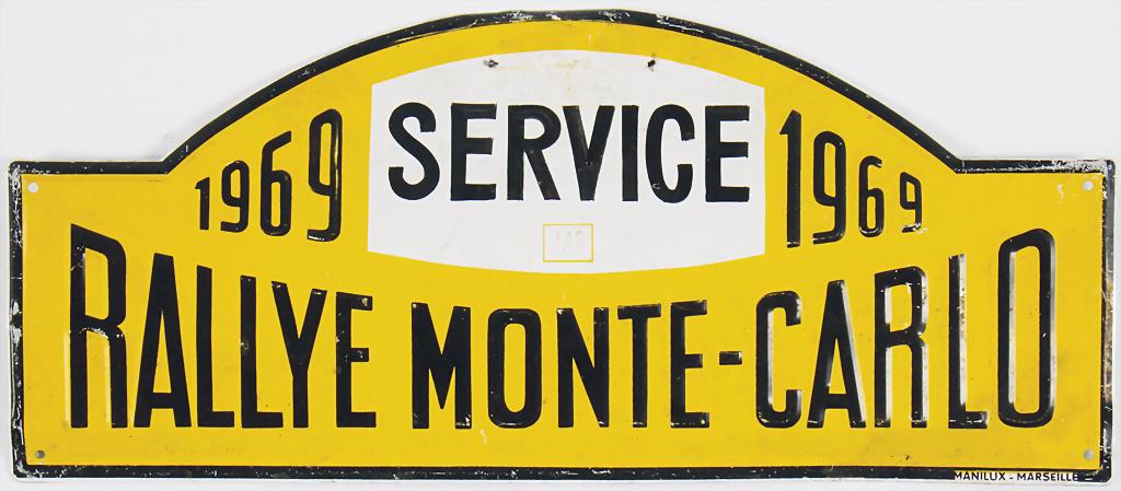 rally sign "Rallye Monte Carlo 1969", service   German (1 of 1)