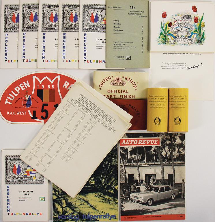 TULPEN RALLYE 1966, extensive lot , correspondence by (1 of 2)