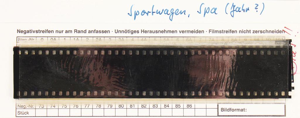 SPA 1970 mixed lot of 23 color negatives 1000Km Spa: SPA 1970 mixed lot of 23 color negatives 1000Km Spa 1970, among it e.g. Helmut Kelleners / JÃ¼rgen Neuhaus in a Porsche 917K, Hans-Dieter Dechent / Helmut Marko in a Porsche 908/02, Ignazio Giunti /