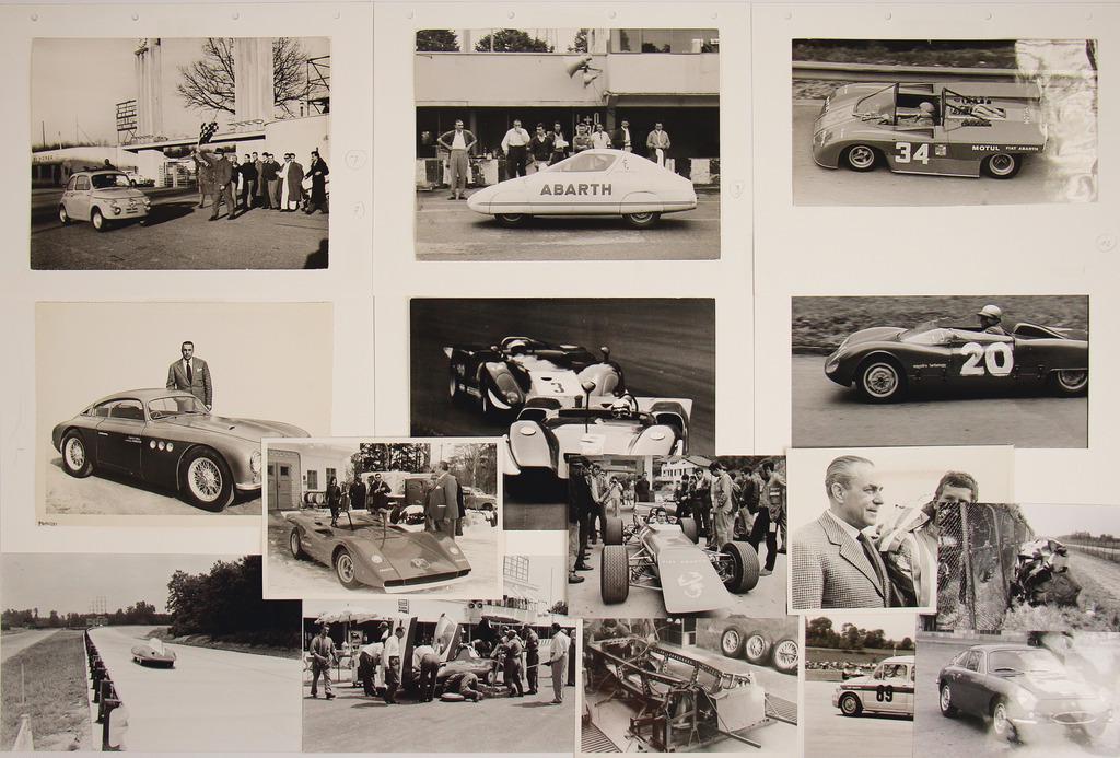 ABARTH/ADRIANO CIMAROSTI two pages "Legenden zur Abarth: ABARTH/ADRIANO CIMAROSTI two pages "Legenden zur Abarth Story", 16 single points supplemented by 12 suitable original B/W and 4 more recent photos , rare photos German Description Abarth/Adriano Cimar