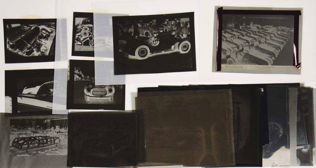 CISITALIA mixed lot of 49 B/W negatives 18x24 and: CISITALIA mixed lot of 49 B/W negatives 18x24 and taller, among it photos Piero Dusio, Cisitalia D46, 202 Spyder, 202 Spyder (wooden frame), 202 Nuvolari coupe, 204 Spyder Sport, 202 Cabriolet... Germ