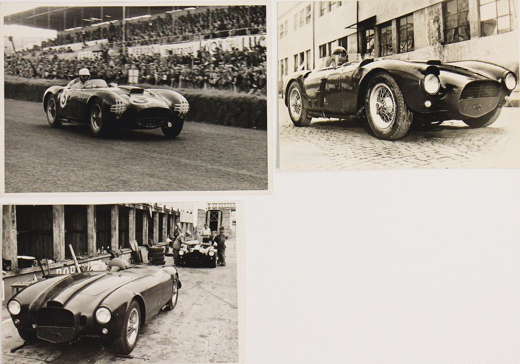 LANCIA mixed lot of 3 original B/W photos, Lancia D24, (1 of 2)