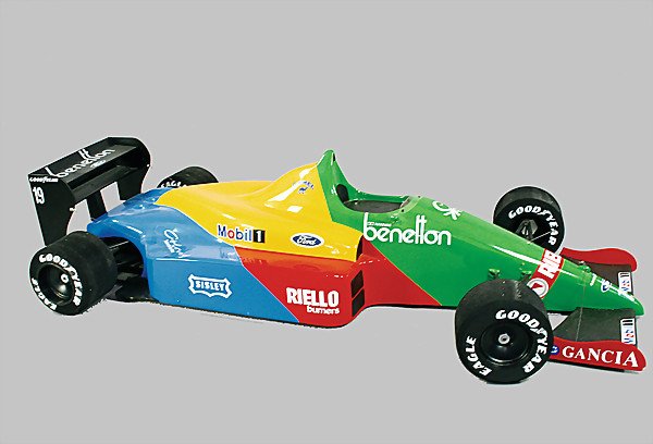 handiwork model, Benetton Ford B 190/ A. Nannini,: handiwork model, Benetton Ford B 190/ A. Nannini, from 1990, length 120 cm, faithful, with suspension, tyre etc., rare German Description: Handarbeitsmodell, Benetton Ford B 190/ A. Nannini, von 1990,