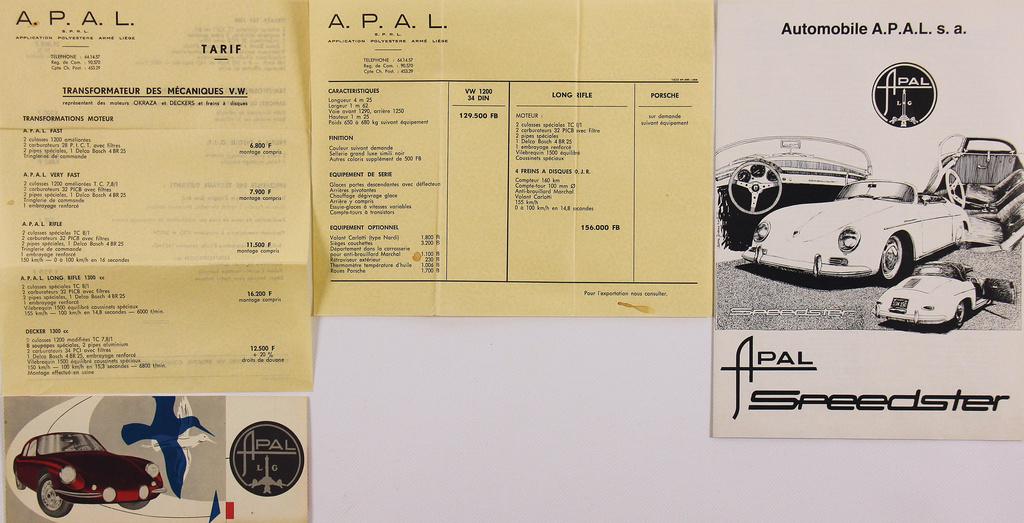 APAL mixed lot with 4 pieces, 1964/1965, fold-out (1 of 1)